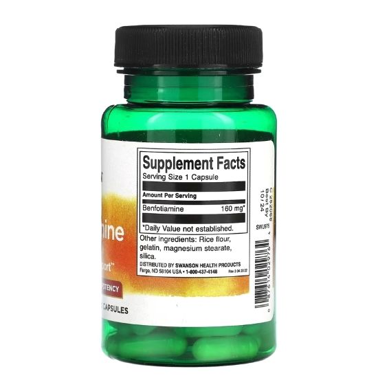 Benfotiamine, 160mg, 60 caps, Swanson - Vitax.ro