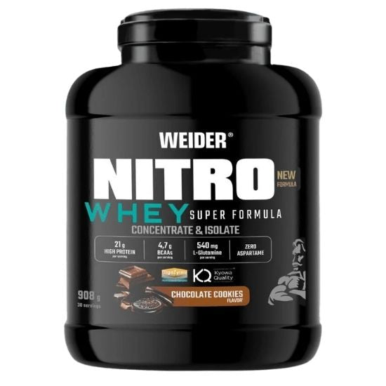 Nitro Whey Super Formula, Chocolate Cookies, 908g, Weider