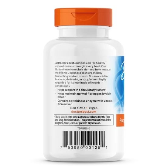 Nattokinase 2000 FUs, 90 vcaps, Doctor's Best - Vitax.ro