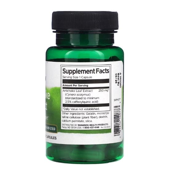 Artichoke Extract, 250mg, 60 caps, Swanson - Vitax.ro