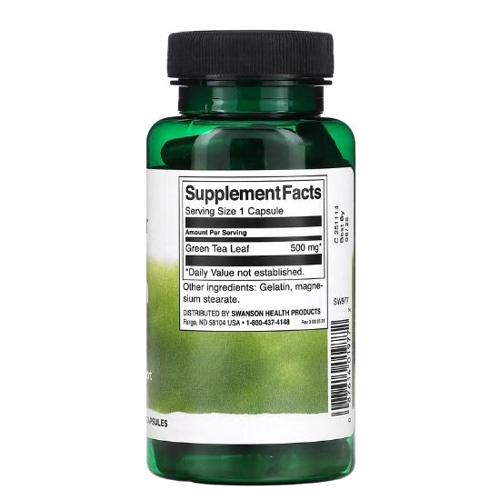 Green Tea, 500mg, 100 caps, Swanson - Vitax.ro