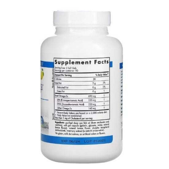 Arctic Omega, Lemon, 180 softgels, Nordic Naturals - Vitax.ro