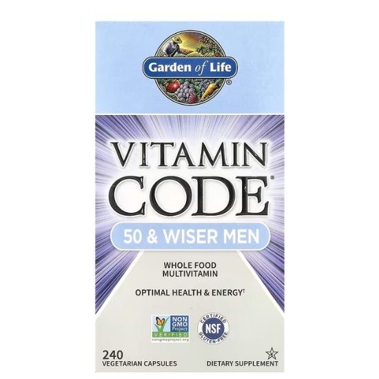 Vitamin Code 50 & Wiser Men, 240 vcaps, Garden of Life - Vitax.ro