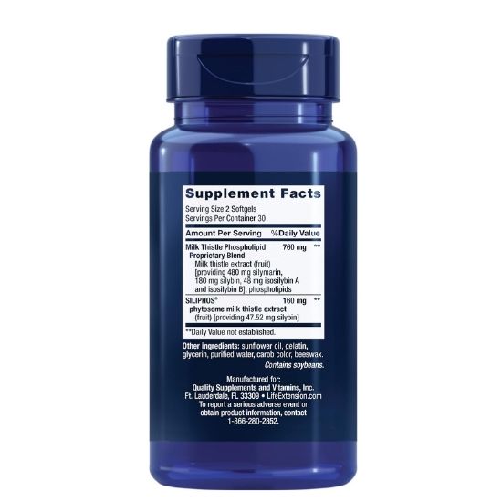 Advanced Milk Thistle, 60 softgels, Life Extension - Vitax.ro