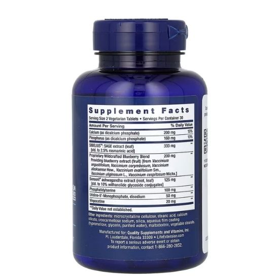 Cognitex Elite, 60 tabs, Life Extension - Vitax.ro