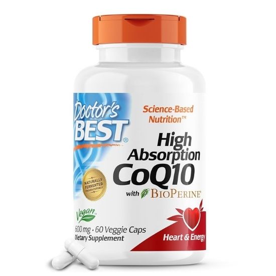 High Absorption CoQ10 cu BioPerine, 600mg, 60 vcaps, Doctor's Best - Vitax.ro