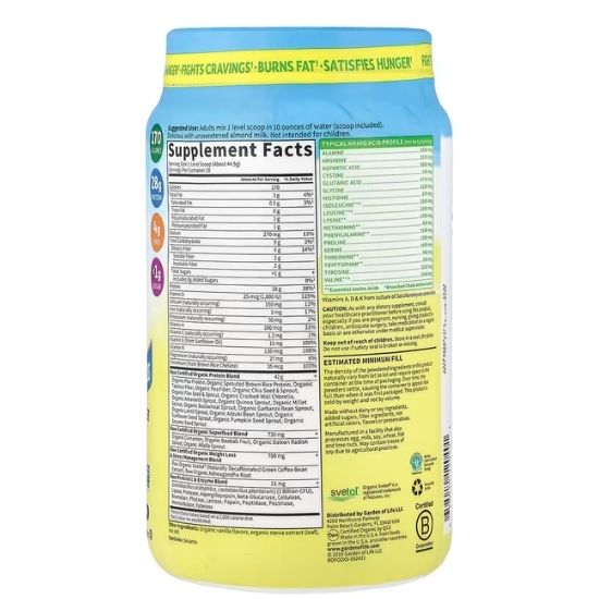 Raw Organic Fit, Original, 890g, Garden of Life - Vitax.ro