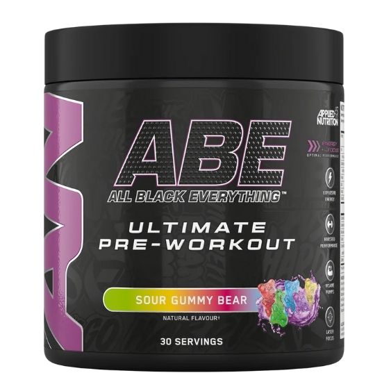 ABE All Black Everything, Sour Gummy Bear, 375g, Applied Nutrition - Vitax.ro
