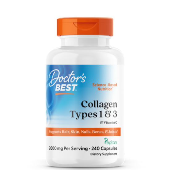 Collagen Types 1 and 3 cu Vitamina C, 500mg, 240 caps, Doctor's Best