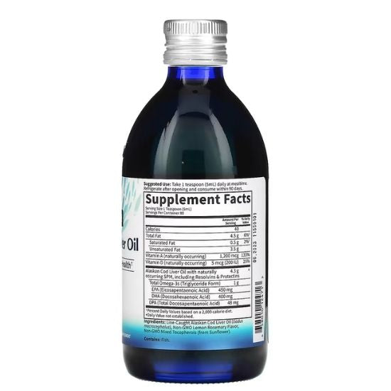 Dr. Formulated Alaskan Cod Liver Oil, Lemon, 400 ml, Garden of Life - Vitax.ro