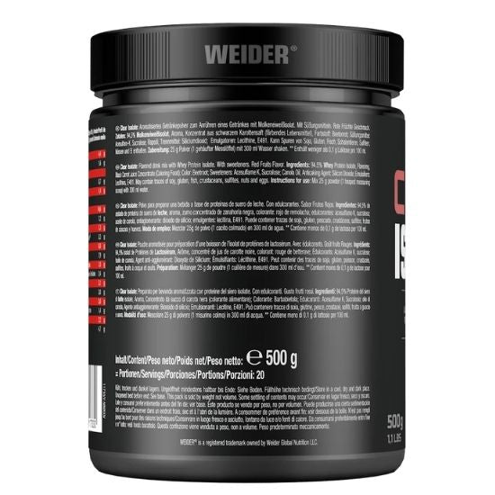Clear Isolate, Red Fruits, 500g, Weider