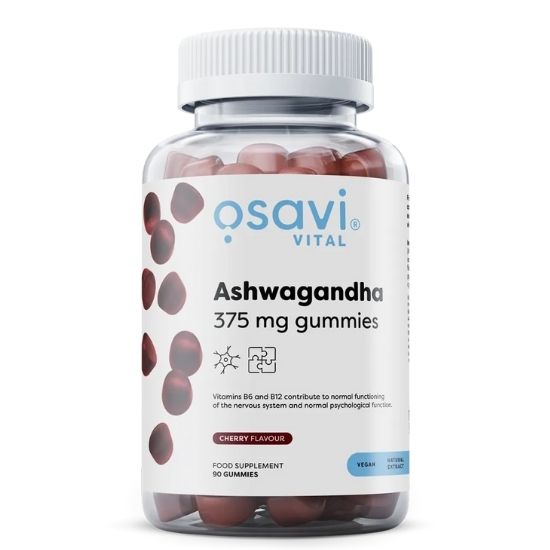 Ashwagandha 375mg Gummies, Cherry Flavour, 90 gummies, Osavi - Vitax.ro