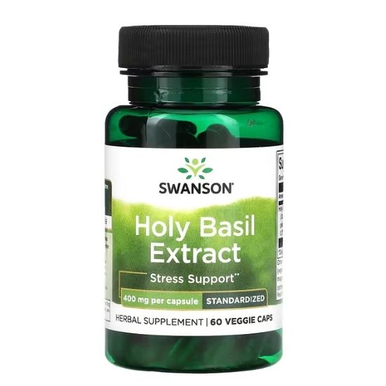 Holy Basil Extract, 400mg, 60 vcaps, Swanson - Vitax.ro