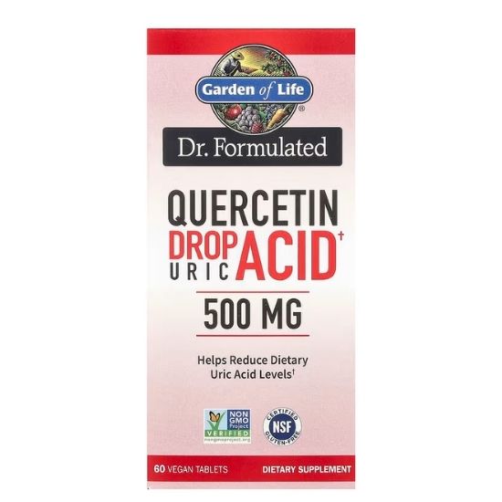 Dr. Formulated Quercetin Drop Uric Acid, 60 vegan tabs, Garden of Life - Vitax.ro