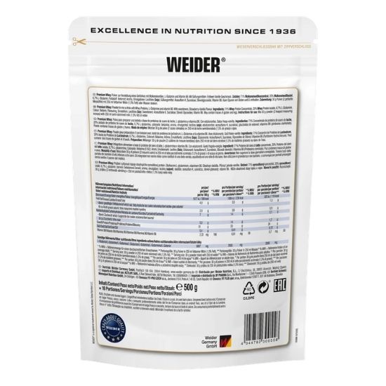 Premium Whey, Strawberry-Vanilla, 500g, Weider
