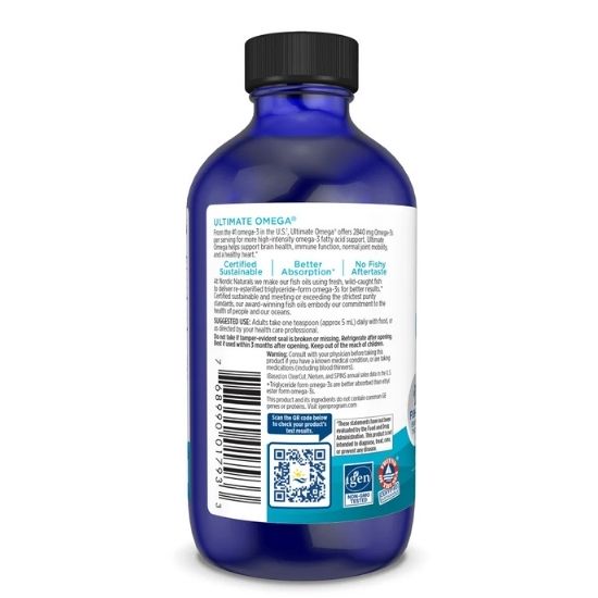 Ultimate Omega, 2840mg, Lemon Flavor, 119 ml, Nordic Naturals - Vitax.ro