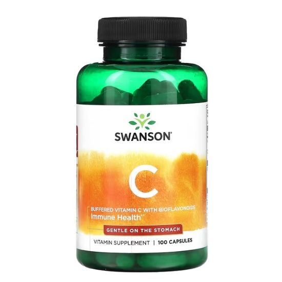 Buffered Vitamin C with Bioflavonoids, 100 caps, Swanson - Vitax.ro