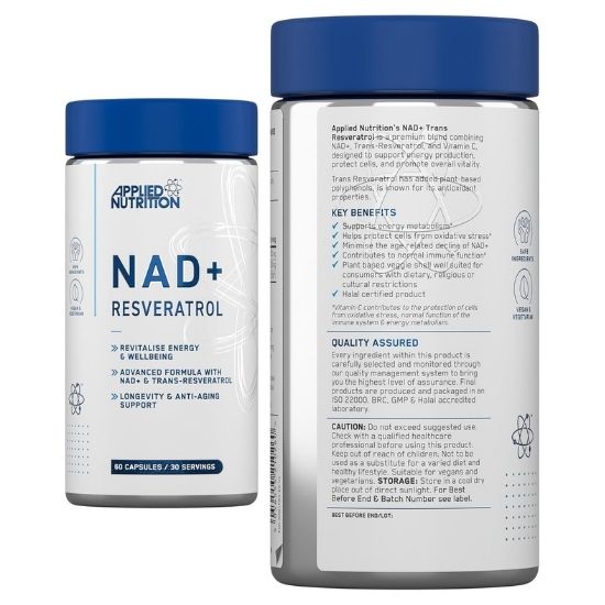 NAD+ Resveratrol, 60 caps, Applied Nutrition