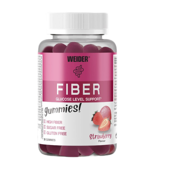 Fiber, Strawberry, 36 gummies, Weider - Vitax.ro