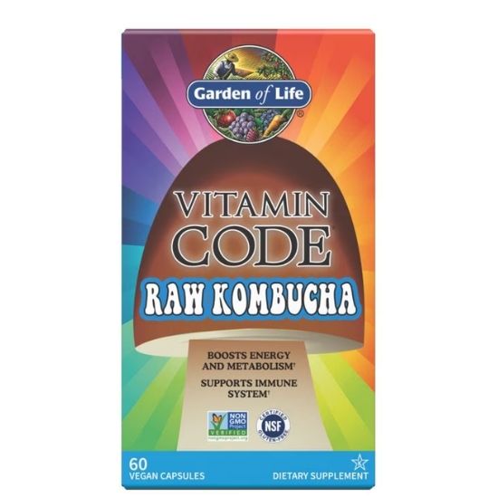 Vitamin Code Raw Kombucha, 60 vegan caps, Garden of Life - Vitax.ro