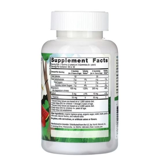 Kids Calm Gummies, Strawberry Watermelon, 60 gummies, Nordic Naturals - Vitax.ro