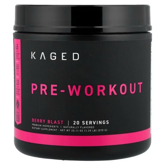 Pre-Workout, Berry Blast, 604g, Kaged Muscle - Vitax.ro