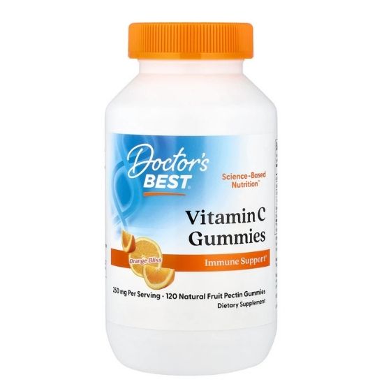 Vitamin C 250 mg, Orange Bliss, 120 gummies, Doctor's Best - Vitax.ro