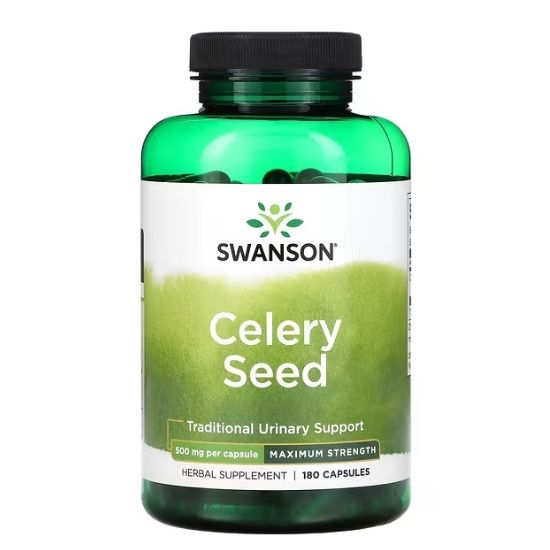 Celery Seed, 500mg, 180 caps, Swanson - Vitax.ro