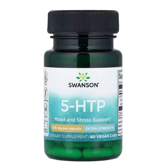 5-HTP, 100mg Extra Strength, 60 caps, Swanson - Vitax.ro
