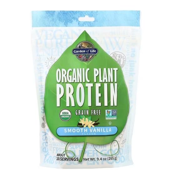 Organic Plant Protein, Smooth Vanilla, 265g, Garden of Life - Vitax.ro