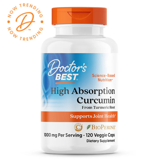 High Absorption Curcumin din Turmeric Root with C3 Complex & BioPerine, 1000mg, 120 tabs, Doctor's Best