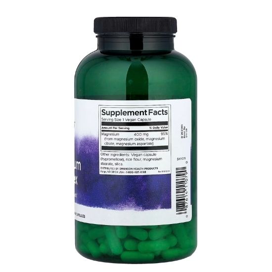 Triple Magnesium Complex, 400mg, 300 caps, Swanson - Vitax.ro