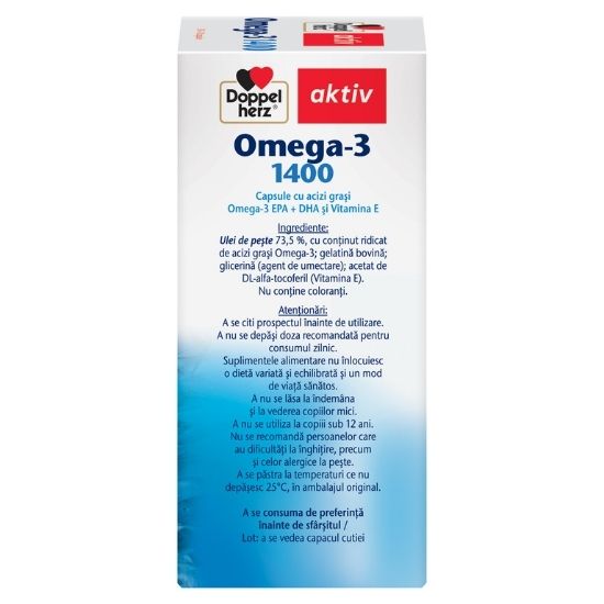 Omega-3, 1400 mg, 40 capsule, Doppelherz - Vitax.ro