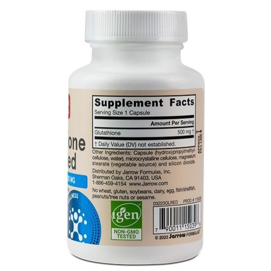 Glutathione Reduced 500mg, 60 Capsule Vegetale, Jarrow Formulas - Vitax.ro