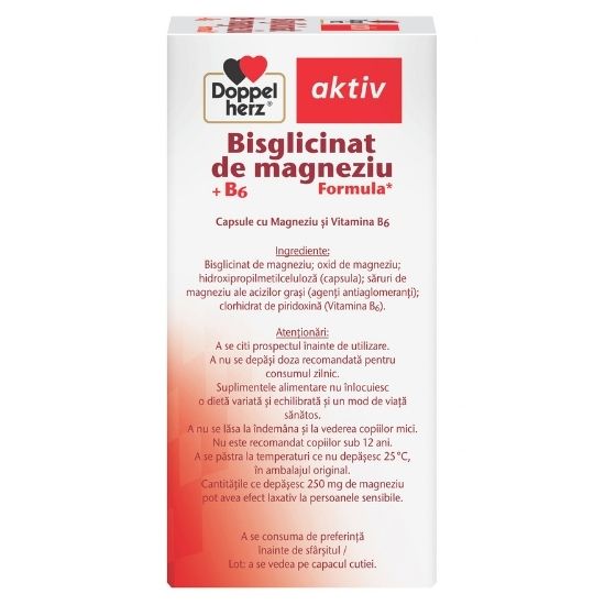 Bisglicinat de magneziu + B6, 120 capsule, Doppelherz