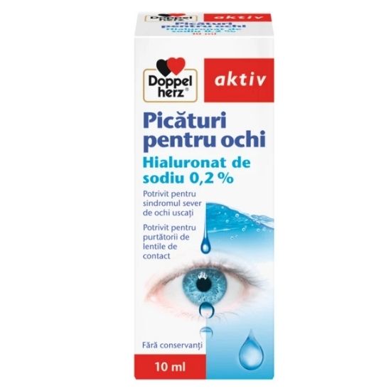 Picături pentru ochi, 0.2% Hialuronat de sodiu, 10 ml, Doppelherz