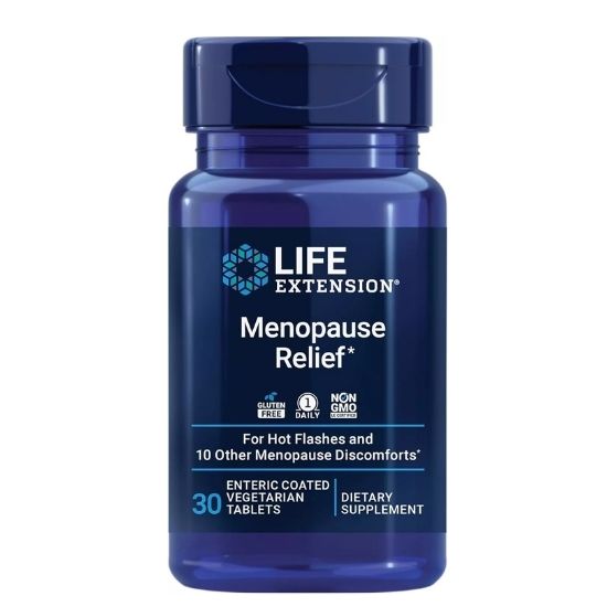 Menopause Relief, 4 mg, 30 Enteric Coated Vegetarian Tablets, Life Extension - Vitax.ro