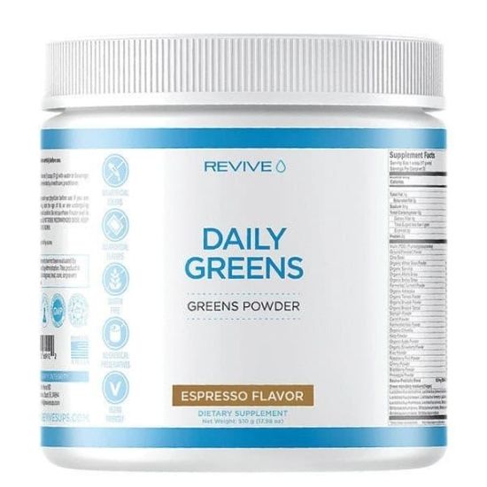 Daily Greens Powder, Espresso, 510g, Revive - Vitax.ro