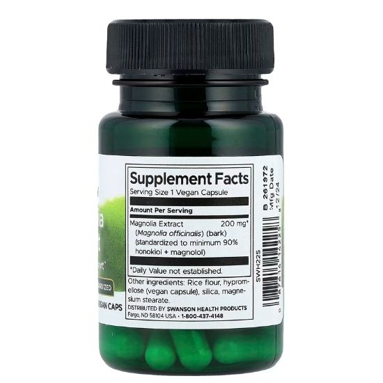 Magnolia Extract, 200mg, 30 vcaps, Swanson - Vitax.ro