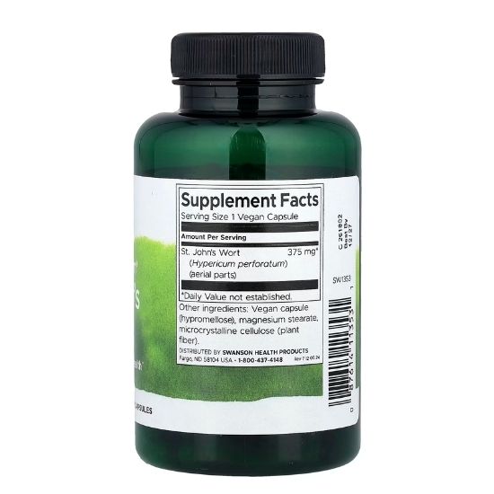 St. John's Wort, 375mg, 120 caps, Swanson - Vitax.ro