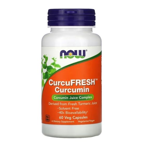CurcuFRESH Curcumin, Capsules, 60 vcaps, NOW Foods - Vitax.ro
