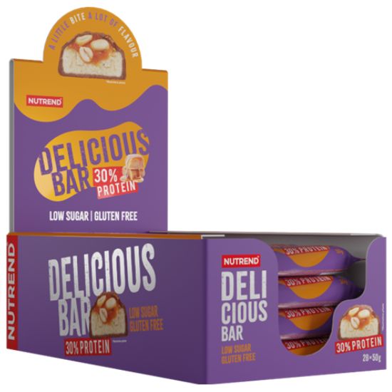 Delicious Bar, Peanut Butter + Caramel, 28 x 50 g, Nutrend - Vitax.ro