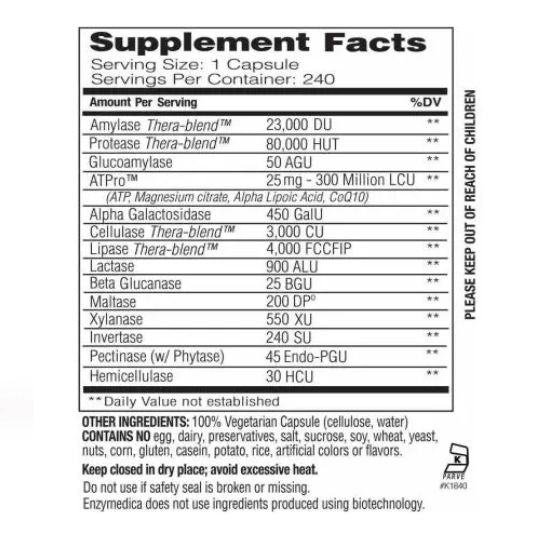 Digest Gold, 240 capsules, Enzymedica - Vitax.ro