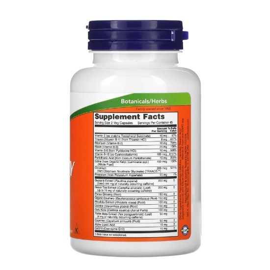 Energy, 90 vcaps, NOW Foods - Vitax.ro