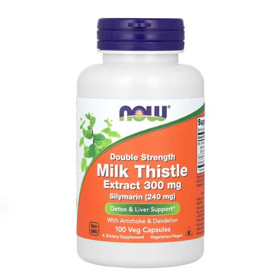 Milk Thistle Extract, Double Strength, 300mg, 100 vcaps, NOW Foods - Vitax.ro