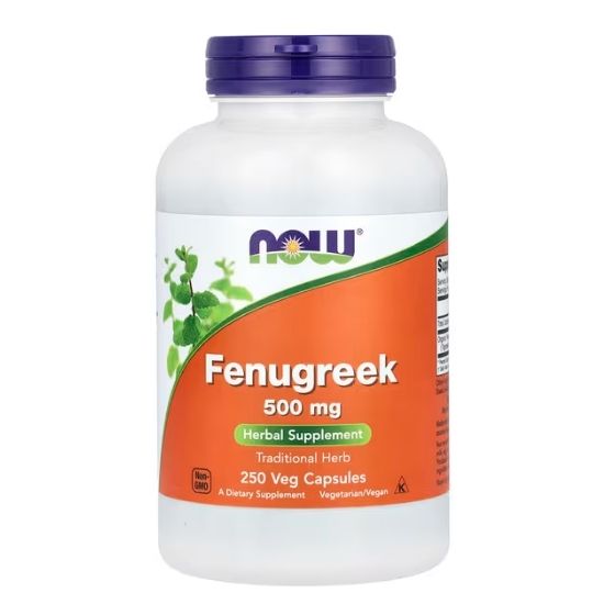 Fenugreek, 500mg, 250 vcaps, NOW Foods - Vitax.ro