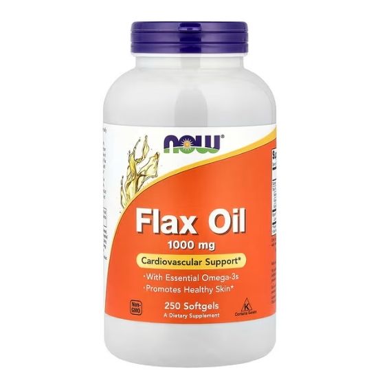 Flax Oil, 1000mg, 250 softgels, NOW Foods - Vitax.ro