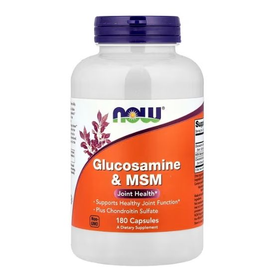 Glucosamine & MSM, 180 vcaps, NOW Foods - Vitax.ro