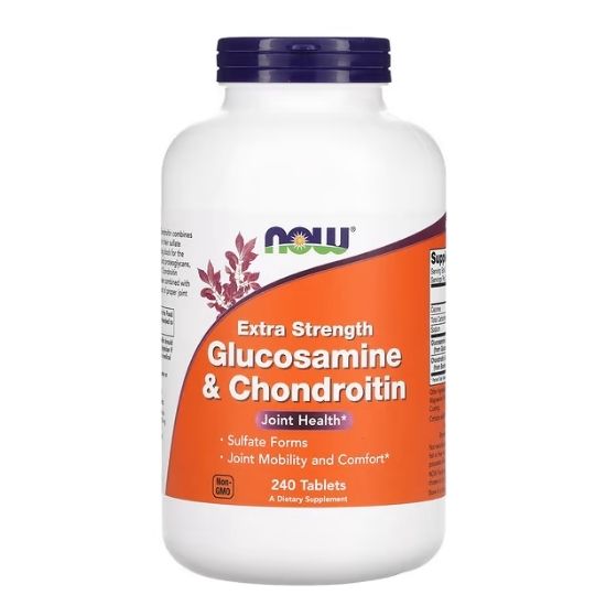 Glucosamine & Chondroitin Extra Strength, 240 tabs, NOW Foods - Vitax.ro