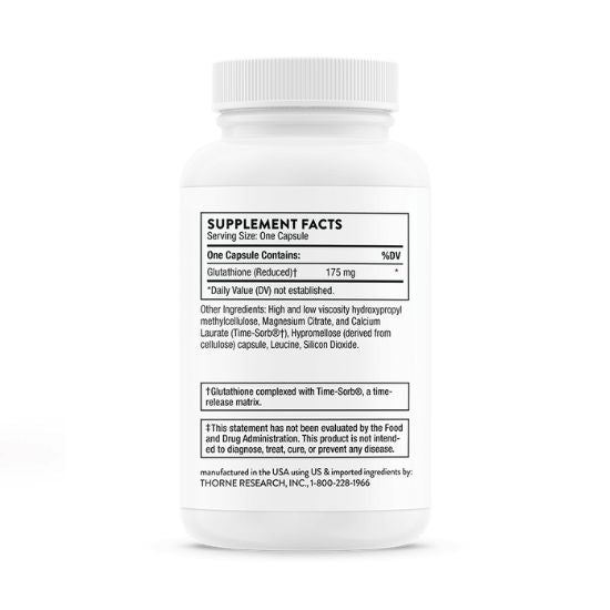 Glutathione-SR, 175 mg, 60 Capsule, Thorne Research - Vitax.ro